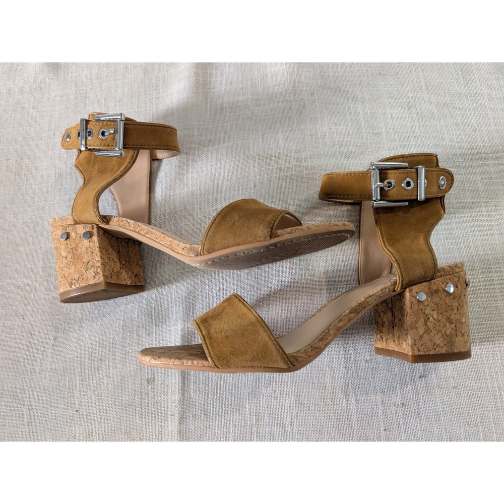 Vince Camuto Sandals Women's Size 7M Brown Leather Baeden Heels Strappy Studded